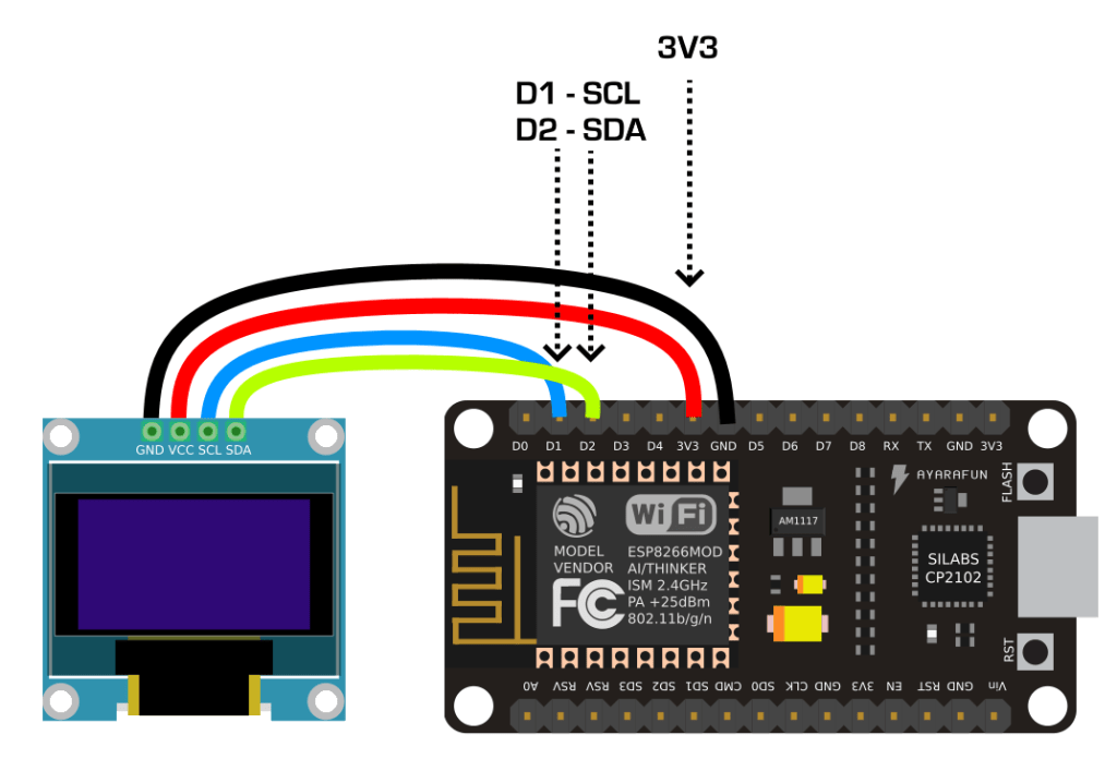 i2c OLED on&nbsp;ESP8266